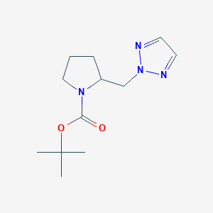 molecular formula C12H20N4O2 B2699748 tert-butyl 2-((2H-1,2,3-triazol-2-yl)methyl)pyrrolidine-1-carboxylate CAS No. 2034587-16-9