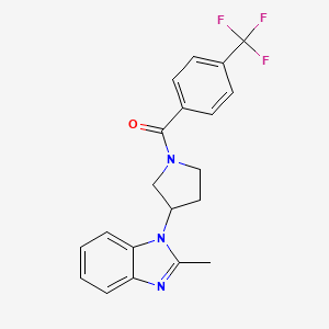 (3-(2-methyl-1H-benzo[d]imidazol-1-yl)pyrrolidin-1-yl)(4-(trifluoromethyl)phenyl)methanone
