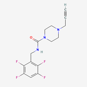 4-Prop-2-ynyl-N-[(2,3,5,6-tetrafluorophenyl)methyl]piperazine-1-carboxamide