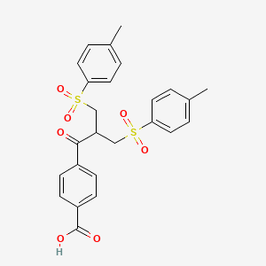 4-(3-Tosyl-2-(tosylmethyl)propanoyl)benzoic acid