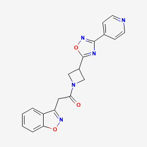 molecular formula C19H15N5O3 B2699763 2-(苯并[d]异噁唑-3-基)-1-(3-(3-(吡啶-4-基)-1,2,4-噁二唑-5-基)氮杂环丁烷-1-基)乙酮 CAS No. 1251696-75-9