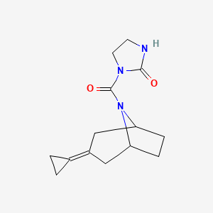 1-{3-Cyclopropylidene-8-azabicyclo[3.2.1]octane-8-carbonyl}imidazolidin-2-one