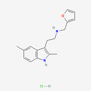 molecular formula C17H21ClN2O B2699777 2-(2,5-dimethyl-1H-indol-3-yl)-N-(furan-2-ylmethyl)ethan-1-amine hydrochloride CAS No. 1052412-17-5