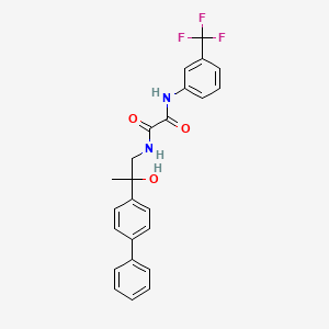 molecular formula C24H21F3N2O3 B2699784 N1-(2-([1,1'-联苯]-4-基)-2-羟基丙基)-N2-(3-(三氟甲基)苯基)草酰胺 CAS No. 1396872-94-8