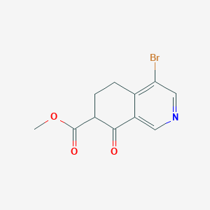 molecular formula C11H10BrNO3 B2699789 Methyl 4-bromo-8-oxo-5,6,7,8-tetrahydroisoquinoline-7-carboxylate CAS No. 1428651-85-7