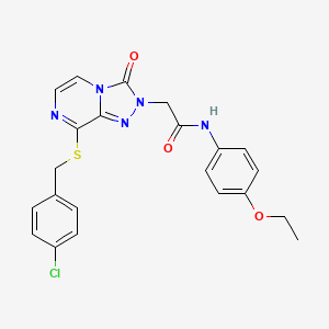 B2699800 2-{8-[(4-chlorobenzyl)sulfanyl]-3-oxo[1,2,4]triazolo[4,3-a]pyrazin-2(3H)-yl}-N-(4-ethoxyphenyl)acetamide CAS No. 1251707-15-9