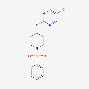2-[1-(Benzenesulfonyl)piperidin-4-yl]oxy-5-chloropyrimidine