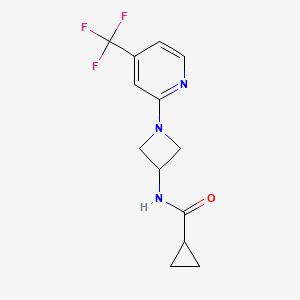 N-[1-[4-(Trifluoromethyl)pyridin-2-yl]azetidin-3-yl]cyclopropanecarboxamide