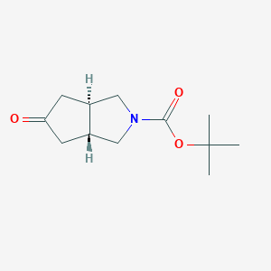 molecular formula C12H19NO3 B2699813 tert-Butyl (3aR,6aR)-5-oxohexahydrocyclopenta[c]pyrrole-2(1H)-carboxylate CAS No. 2382413-71-8