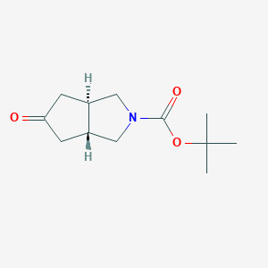 molecular formula C12H19NO3 B2699813 叔丁基(3aR,6aR)-5-氧代己环戊[c]吡咯-2(1H)-甲酸酯 CAS No. 2382413-71-8