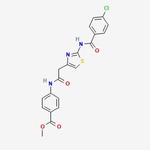 Methyl 4-(2-(2-(4-chlorobenzamido)thiazol-4-yl)acetamido)benzoate