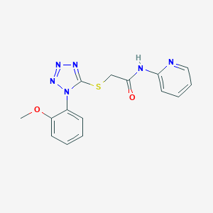 molecular formula C15H14N6O2S B269982 2-{[1-(2-methoxyphenyl)-1H-tetrazol-5-yl]thio}-N-2-pyridinylacetamide 