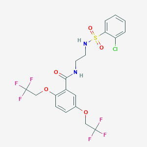 N-(2-{[(2-chlorophenyl)sulfonyl]amino}ethyl)-2,5-bis(2,2,2-trifluoroethoxy)benzenecarboxamide