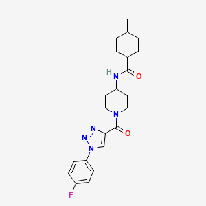 N-(1-(1-(4-fluorophenyl)-1H-1,2,3-triazole-4-carbonyl)piperidin-4-yl)-4-methylcyclohexanecarboxamide