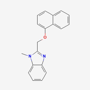 molecular formula C19H16N2O B2699840 1-Methyl-2-(naphthalen-1-yloxymethyl)benzimidazole CAS No. 333746-97-7