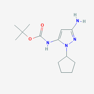 Tert-butyl N-(5-amino-2-cyclopentylpyrazol-3-yl)carbamate