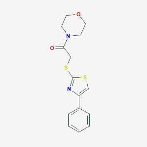 molecular formula C15H16N2O2S2 B269985 2-(4-Morpholinyl)-2-oxoethyl 4-phenyl-1,3-thiazol-2-yl sulfide 
