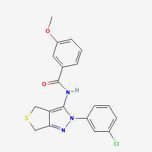 N-(2-(3-chlorophenyl)-4,6-dihydro-2H-thieno[3,4-c]pyrazol-3-yl)-3-methoxybenzamide