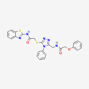 N-(benzo[d]thiazol-2-yl)-2-((5-((2-phenoxyacetamido)methyl)-4-phenyl-4H-1,2,4-triazol-3-yl)thio)acetamide