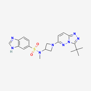 molecular formula C20H24N8O2S B2699856 N-(1-(3-(tert-butyl)-[1,2,4]triazolo[4,3-b]pyridazin-6-yl)azetidin-3-yl)-N-methyl-1H-benzo[d]imidazole-5-sulfonamide CAS No. 2309591-62-4