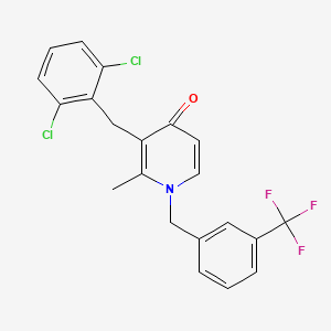 3-(2,6-dichlorobenzyl)-2-methyl-1-[3-(trifluoromethyl)benzyl]-4(1H)-pyridinone