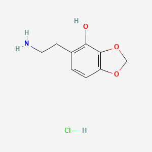 5-(2-Aminoethyl)-1,3-benzodioxol-4-ol;hydrochloride