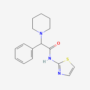 2-phenyl-2-piperidino-N-(1,3-thiazol-2-yl)acetamide