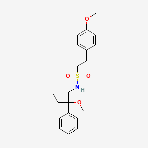 molecular formula C20H27NO4S B2699887 N-(2-甲氧基-2-苯基丁基)-2-(4-甲氧基苯基)乙烷磺酰胺 CAS No. 1797089-78-1
