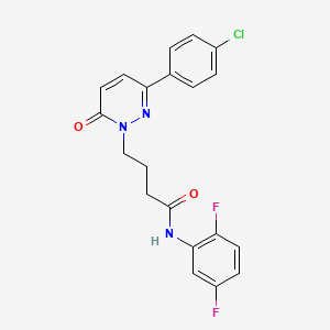 molecular formula C20H16ClF2N3O2 B2699899 4-(3-(4-氯苯基)-6-氧代吡啶-1(6H)-基)-N-(2,5-二氟苯基)丁酰胺 CAS No. 946266-33-7