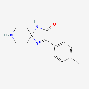 molecular formula C14H17N3O B2699907 3-(4-Methylphenyl)-1,4,8-triazaspiro[4.5]dec-3-en-2-one CAS No. 887220-99-7