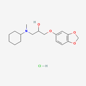 molecular formula C17H26ClNO4 B2699911 1-(Benzo[d][1,3]dioxol-5-yloxy)-3-(cyclohexyl(methyl)amino)propan-2-ol hydrochloride CAS No. 474263-04-2