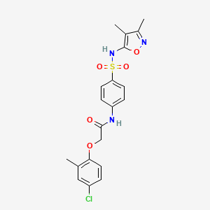 molecular formula C20H20ClN3O5S B2699912 2-(4-chloro-2-methylphenoxy)-N-(4-(N-(3,4-dimethylisoxazol-5-yl)sulfamoyl)phenyl)acetamide CAS No. 303118-87-8