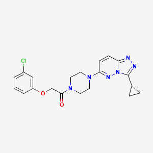 2-(3-Chlorophenoxy)-1-(4-(3-cyclopropyl-[1,2,4]triazolo[4,3-b]pyridazin-6-yl)piperazin-1-yl)ethanone
