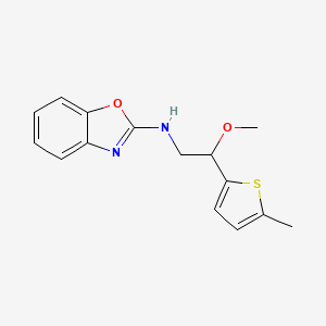 molecular formula C15H16N2O2S B2699918 N-[2-Methoxy-2-(5-methylthiophen-2-yl)ethyl]-1,3-benzoxazol-2-amine CAS No. 2380067-61-6