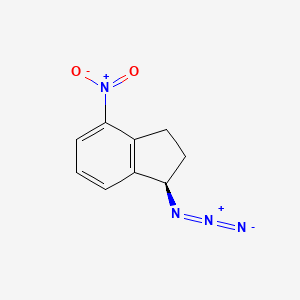 molecular formula C9H8N4O2 B2699925 (1R)-1-Azido-4-nitro-2,3-dihydro-1H-indene CAS No. 2137098-11-2