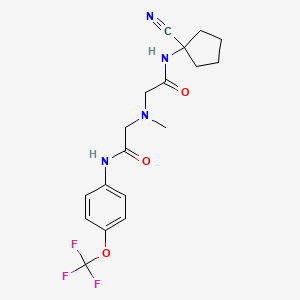 2-[[2-[(1-cyanocyclopentyl)amino]-2-oxoethyl]-methylamino]-N-[4-(trifluoromethoxy)phenyl]acetamide