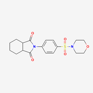 molecular formula C18H22N2O5S B2699930 2-(4-(morpholinosulfonyl)phenyl)hexahydro-1H-isoindole-1,3(2H)-dione CAS No. 886147-20-2