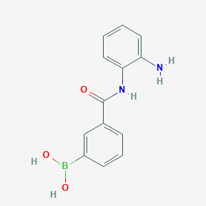 molecular formula C13H13BN2O3 B2699941 Boronic acid, B-[3-[[(2-aminophenyl)amino]carbonyl]phenyl]- CAS No. 1538623-29-8