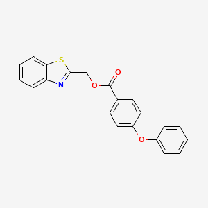 molecular formula C21H15NO3S B2699942 Benzo[d]thiazol-2-ylmethyl 4-phenoxybenzoate CAS No. 391228-57-2