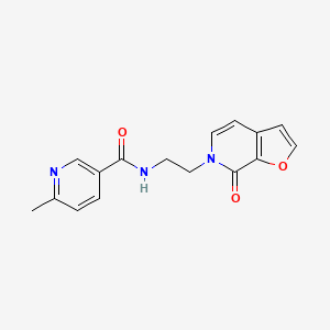 molecular formula C16H15N3O3 B2699945 6-methyl-N-(2-(7-oxofuro[2,3-c]pyridin-6(7H)-yl)ethyl)nicotinamide CAS No. 2034351-82-9