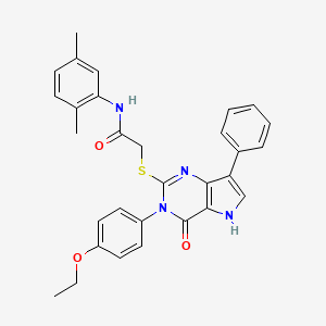 N-(2,5-dimethylphenyl)-2-((3-(4-ethoxyphenyl)-4-oxo-7-phenyl-4,5-dihydro-3H-pyrrolo[3,2-d]pyrimidin-2-yl)thio)acetamide