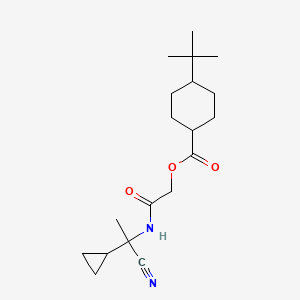molecular formula C19H30N2O3 B2699955 [(1-Cyano-1-cyclopropylethyl)carbamoyl]methyl 4-tert-butylcyclohexane-1-carboxylate CAS No. 1197526-98-9
