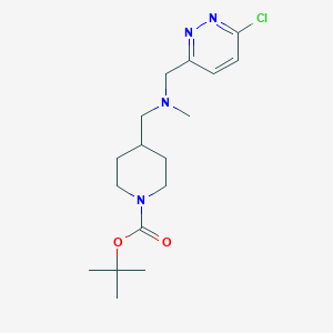 molecular formula C17H27ClN4O2 B2699961 叔丁基 4-((((6-氯吡啶并[3,2-d]嘧啶-3-基)甲基)(甲基)氨基甲基)哌啶-1-基)甲酸酯 CAS No. 1420844-92-3