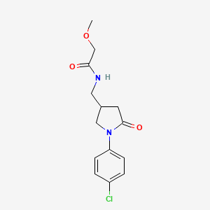 molecular formula C14H17ClN2O3 B2699964 N-((1-(4-氯苯基)-5-氧代吡咯啶-3-基)甲基)-2-甲氧基乙酰胺 CAS No. 954668-60-1