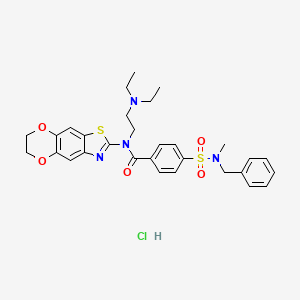 4-(N-benzyl-N-methylsulfamoyl)-N-(2-(diethylamino)ethyl)-N-(6,7-dihydro-[1,4]dioxino[2',3':4,5]benzo[1,2-d]thiazol-2-yl)benzamide hydrochloride