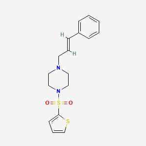 molecular formula C17H20N2O2S2 B2699983 1-Cinnamyl-4-(thiophen-2-ylsulfonyl)piperazine CAS No. 1053057-36-5