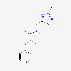 molecular formula C13H15N3O3 B2699984 N-((3-甲基-1,2,4-噁二唑-5-基)甲基)-2-苯氧基丙酰胺 CAS No. 1207030-35-0