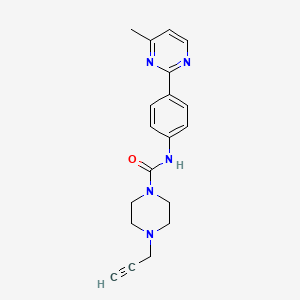 molecular formula C19H21N5O B2699993 N-[4-(4-methylpyrimidin-2-yl)phenyl]-4-(prop-2-yn-1-yl)piperazine-1-carboxamide CAS No. 1445501-33-6