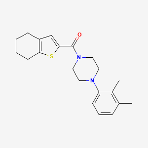 molecular formula C21H26N2OS B2699994 1-(2,3-Dimethylphenyl)-4-(4,5,6,7-tetrahydro-1-benzothiophene-2-carbonyl)piperazine CAS No. 850542-36-8