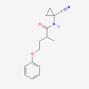 molecular formula C15H18N2O2 B2699999 N-(1-cyanocyclopropyl)-2-methyl-4-phenoxybutanamide CAS No. 1394687-72-9